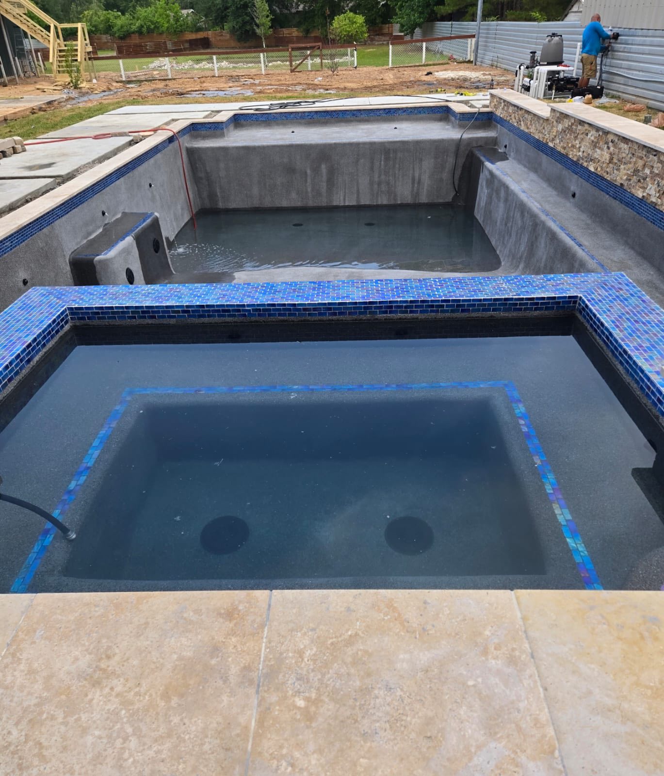 Swimming pool construction project